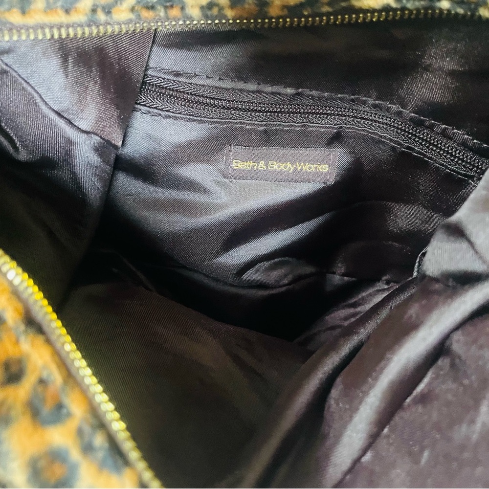 Y2k Cheetah Leopard Print Fuzzy Shoulder Tie Bag - image 3